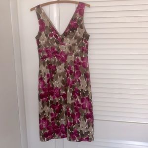 Michael Kors sleeveless side zip lines dress